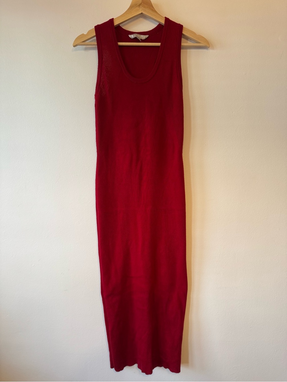 Altheta River Rib Sweater Dress in Radiant Red